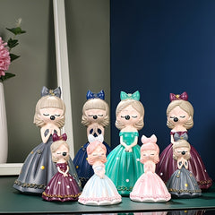 Nordic Style Girl Ornaments Living Room Home Decoration Resin Crafts