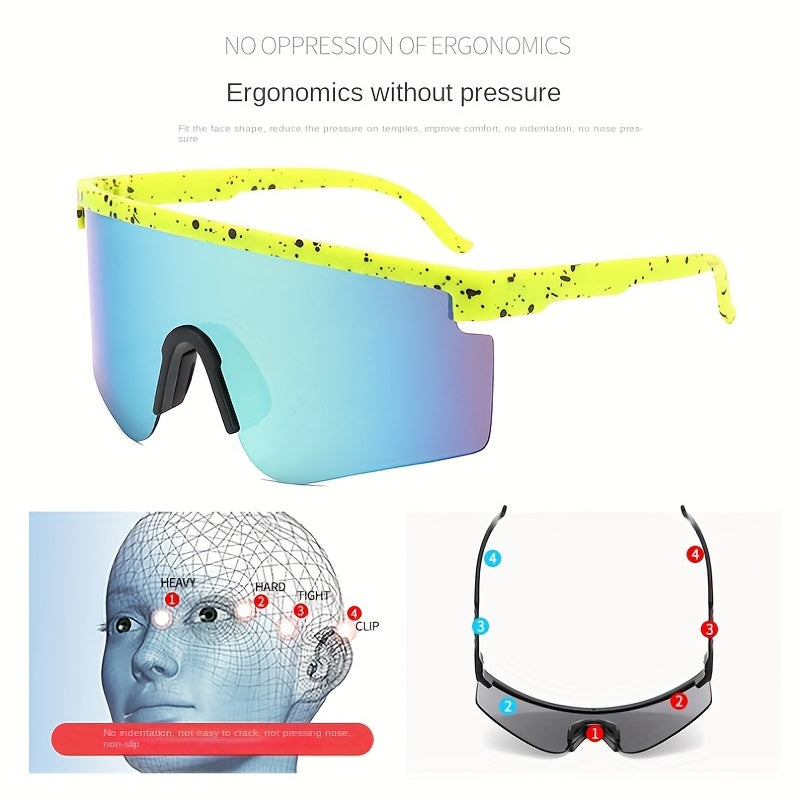 Outdoor Large Frame Men's Sunglasses Sunshade Sports Cycling Running Sunglasses