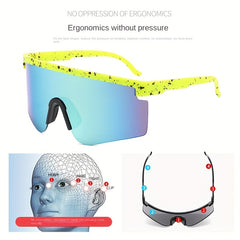 Outdoor Large Frame Men's Sunglasses Sunshade Sports Cycling Running Sunglasses
