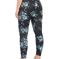 Floral Print Yoga Leggings With Pocket Plus Size