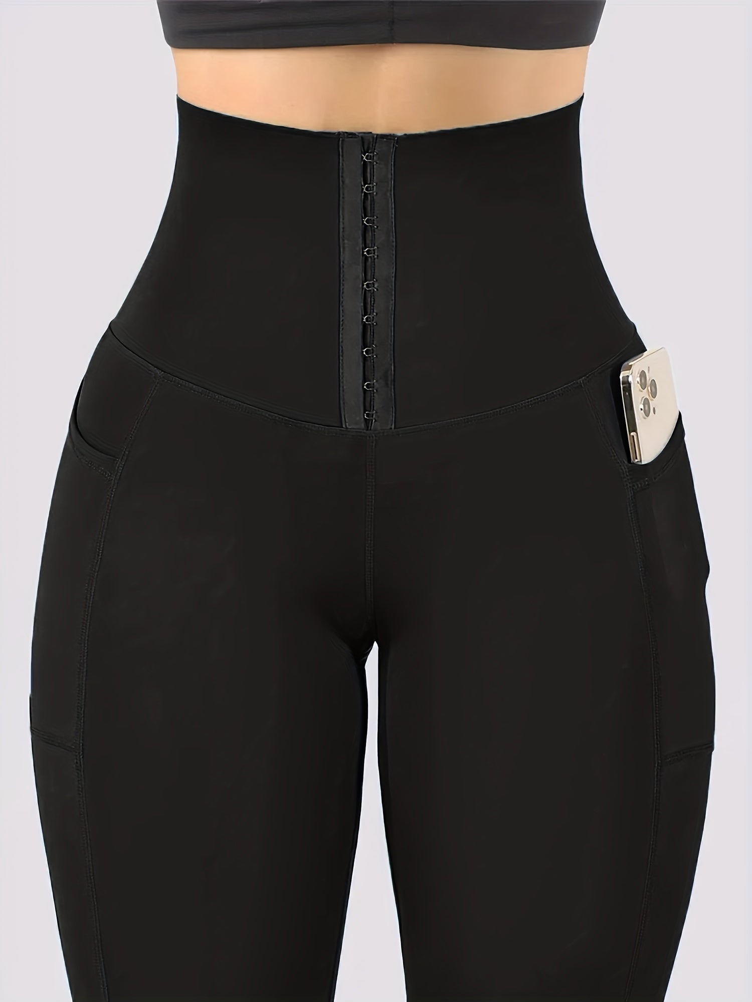 High Waist Tummy Control Plus Size Yoga Leggings with Pockets