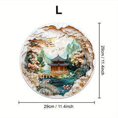 Intricate Mountain Landscape Wooden Puzzle