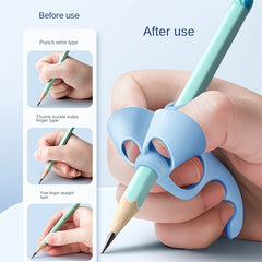 10pcs Calligraphy Pen Holder for Children, Silicone Magic Pencil Sleeve