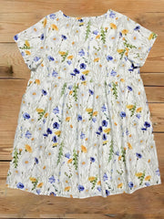 Floral Print Short Sleeve Dress