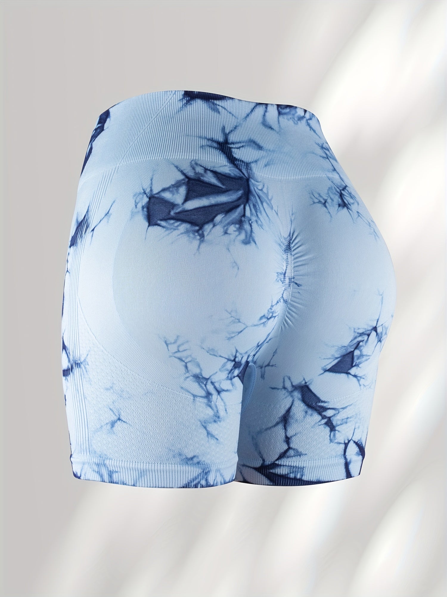 4-Pack Tie Dye Yoga Shorts High Waisted Activewear