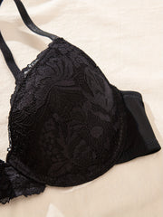 3pcs Lace Push Up Bras Comfy Intimates Bra Women's Lingerie