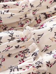 Infant Baby Girl Floral Print Suspender Dress & Jacket Set