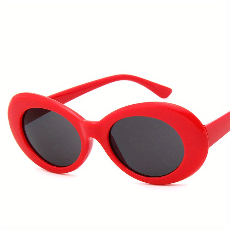 Men's Retro Round Frame Oval Sunglasses