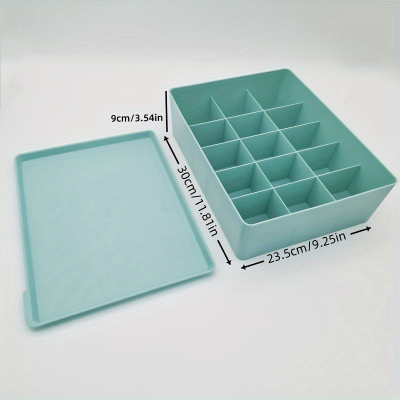 Plastic Underwear Storage Box Checkered Office Desk Organizer