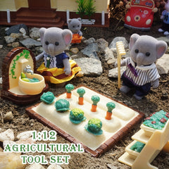 Forest Animal Family Doll House Furniture 1:12 Mini Toy Set for Girl Dolls