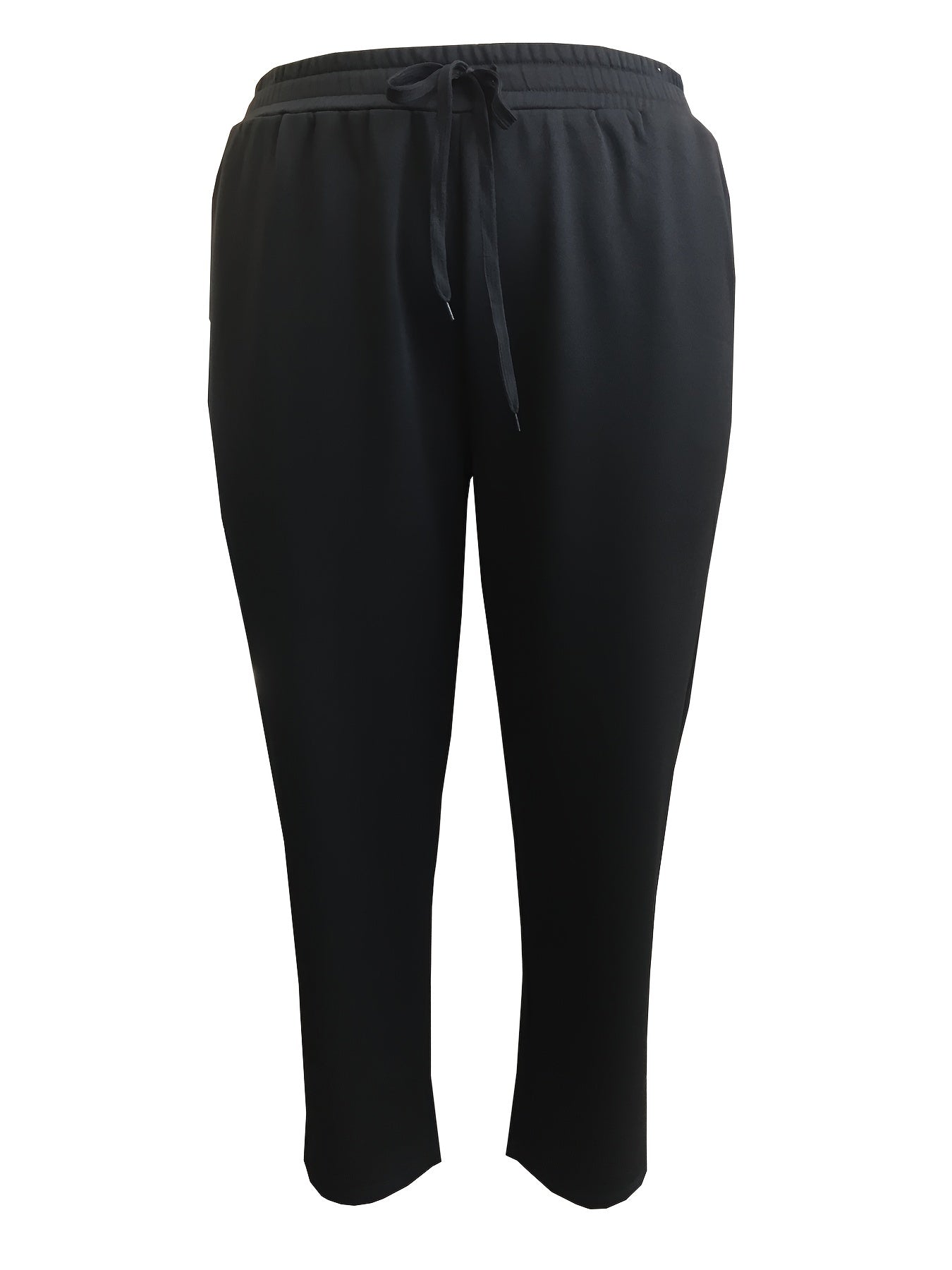 Sports Pants Tie Waist Stretch Fitness Pants With Pockets
