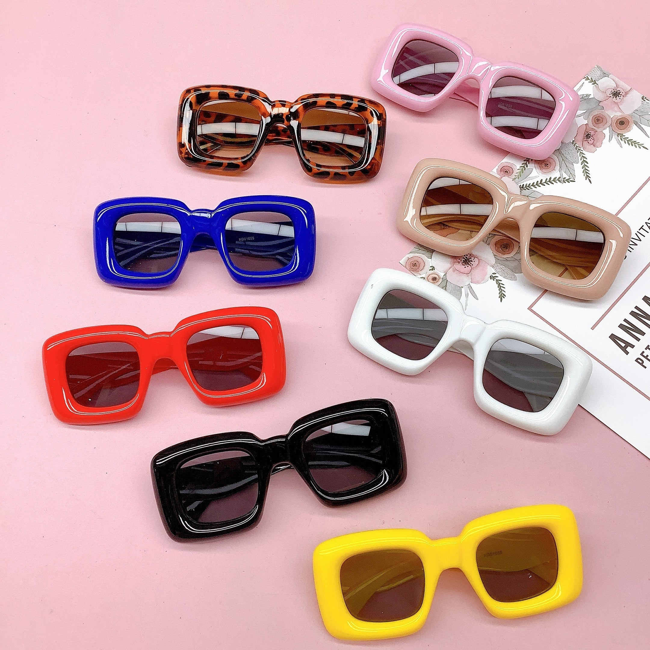 Thick Frame Y2K Sunglasses Sun Protection Party Accessories UV400
