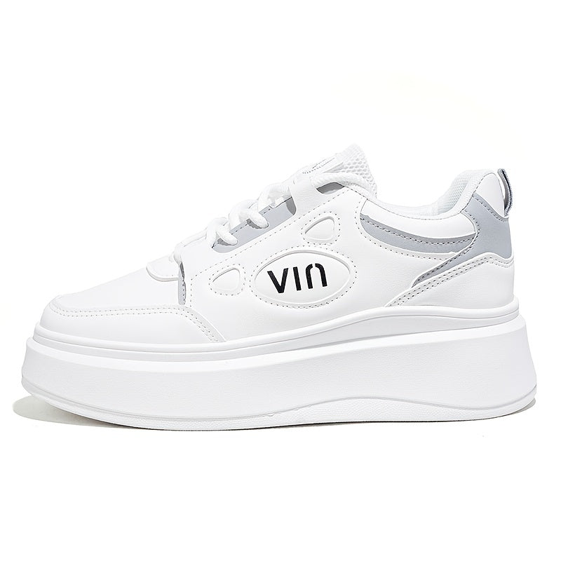 Women's Letter Graphic Lace up Skate Shoes Casual Sneakers