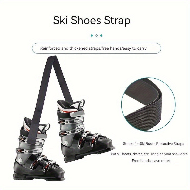 2pcs Skiing Boots Holding Straps Portable Skiing Shoes Binding Straps