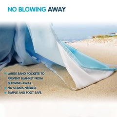 Waterproof Sand Proof Mat with Corner Pockets - Beach Picnic Mat