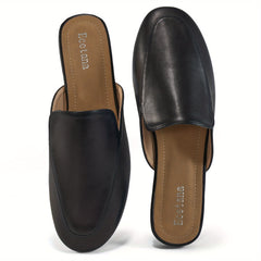 Women's Square Toe Mules Slip On Flat Loafers