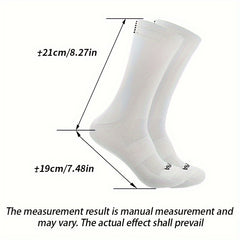 5 Pairs Breathable Mid-Calf Socks for Men and Women