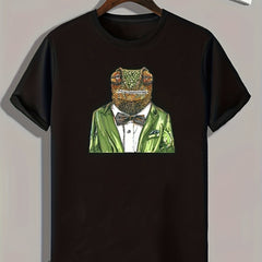 Mr Frog Print Men's Graphic T shirt for Summer