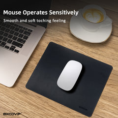 EXCOVIP Small Leather Mouse Pad Waterproof Non-Slip Mat