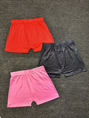 Letter & Graphic Print Skinny Shorts 3 Pack Women's Casual Yoga Shorts