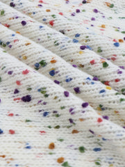 Colorful Dot Open Front Pocket Cardigan Long Sleeve Sweater for Fall & Winter