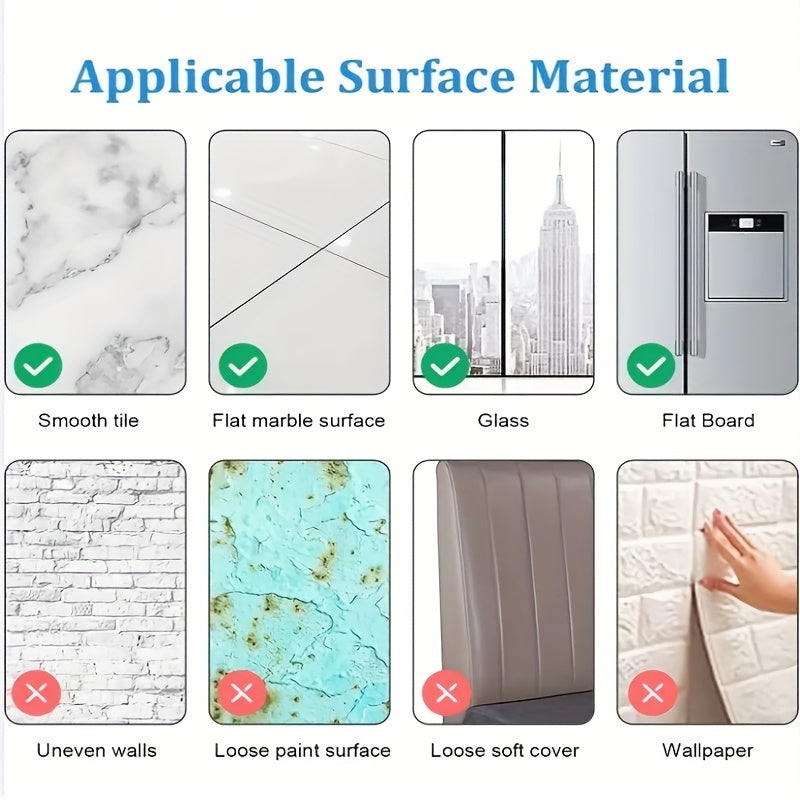 2pcs Acrylic Mirror Wall Stickers - Home Decor, Self Adhesive