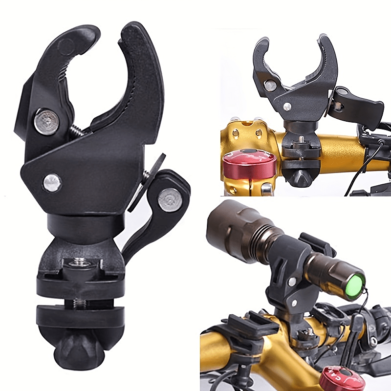 Universal Bike Front Light Holder 360 Rotating Flashlight