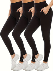 3pcs Butt Lift High Waisted Tummy Control Yoga Leggings