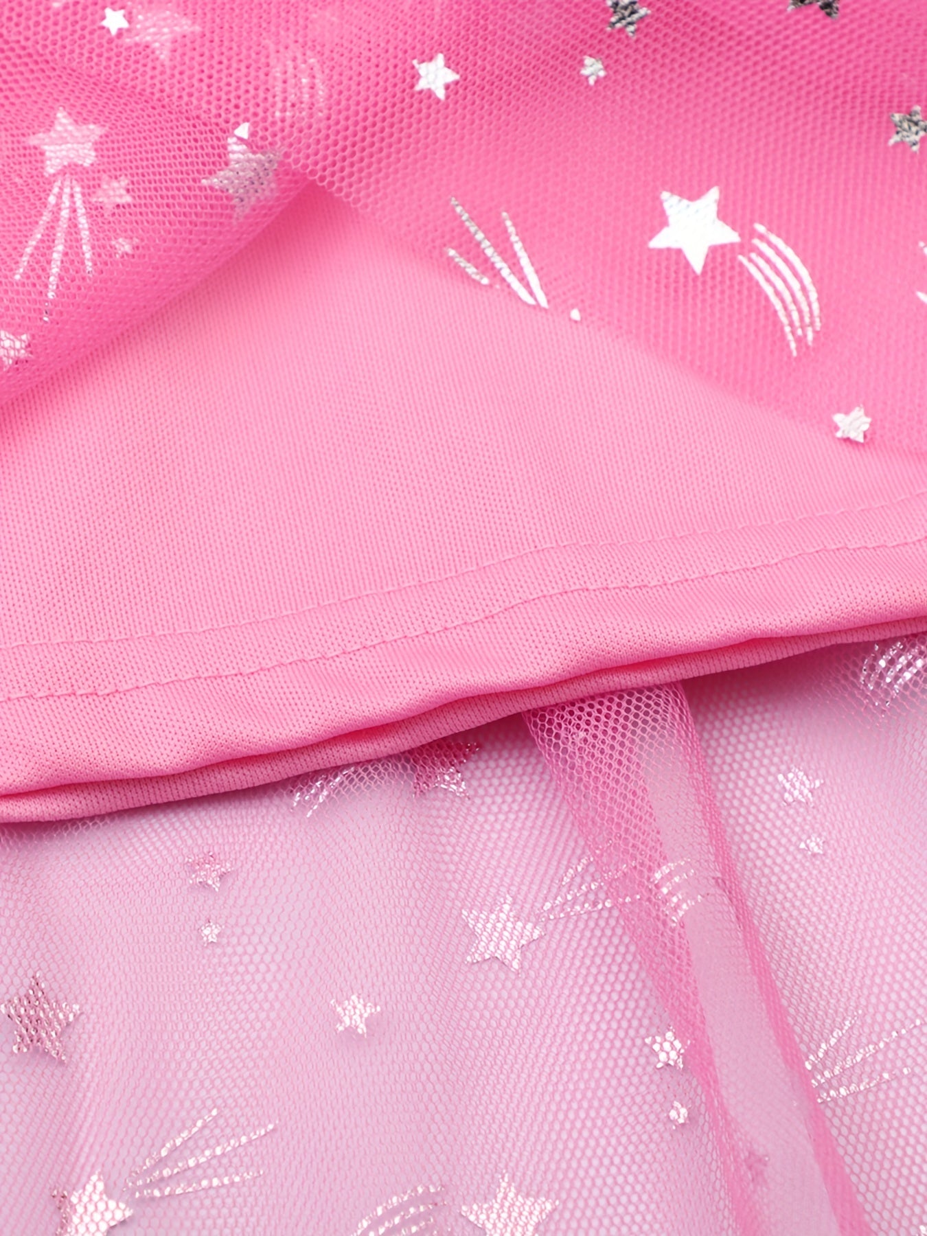 Baby Girls Unicorn Graphic Print Short Sleeve Mesh Dress