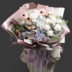 10 Sheets Double Sided Rose Golden Flower Wrapping Paper