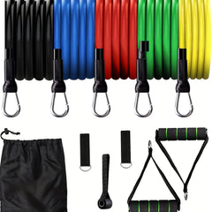 Resistance Bands Set with Door Anchor Handles Ankle Straps for Strength Training