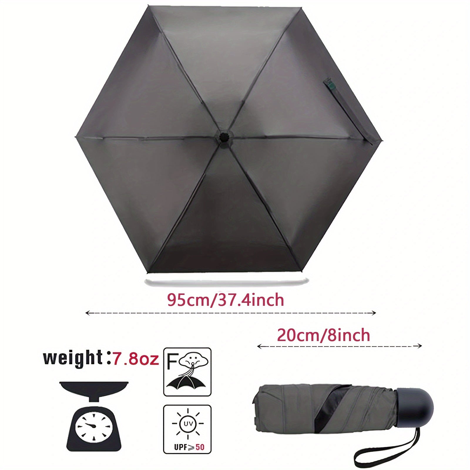 UV Protection Travel Umbrella Lightweight Portable Mini Umbrella