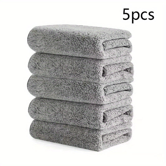 5pcs Microfiber Dish Towels Double Sided Absorbent Dish Cloths