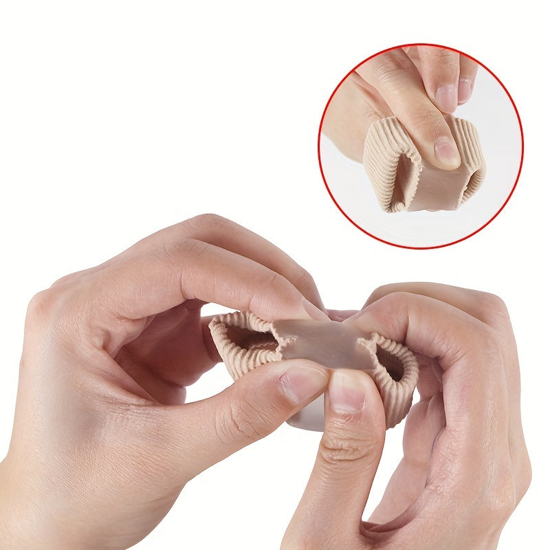 Gel Fiber Toe Corrector for Hallux Valgus, Double Holes, Toe Cover, Night Use