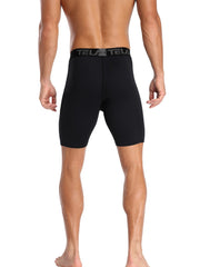 Telaleo Men's Compression Shorts 3-Pack for Running and Workouts