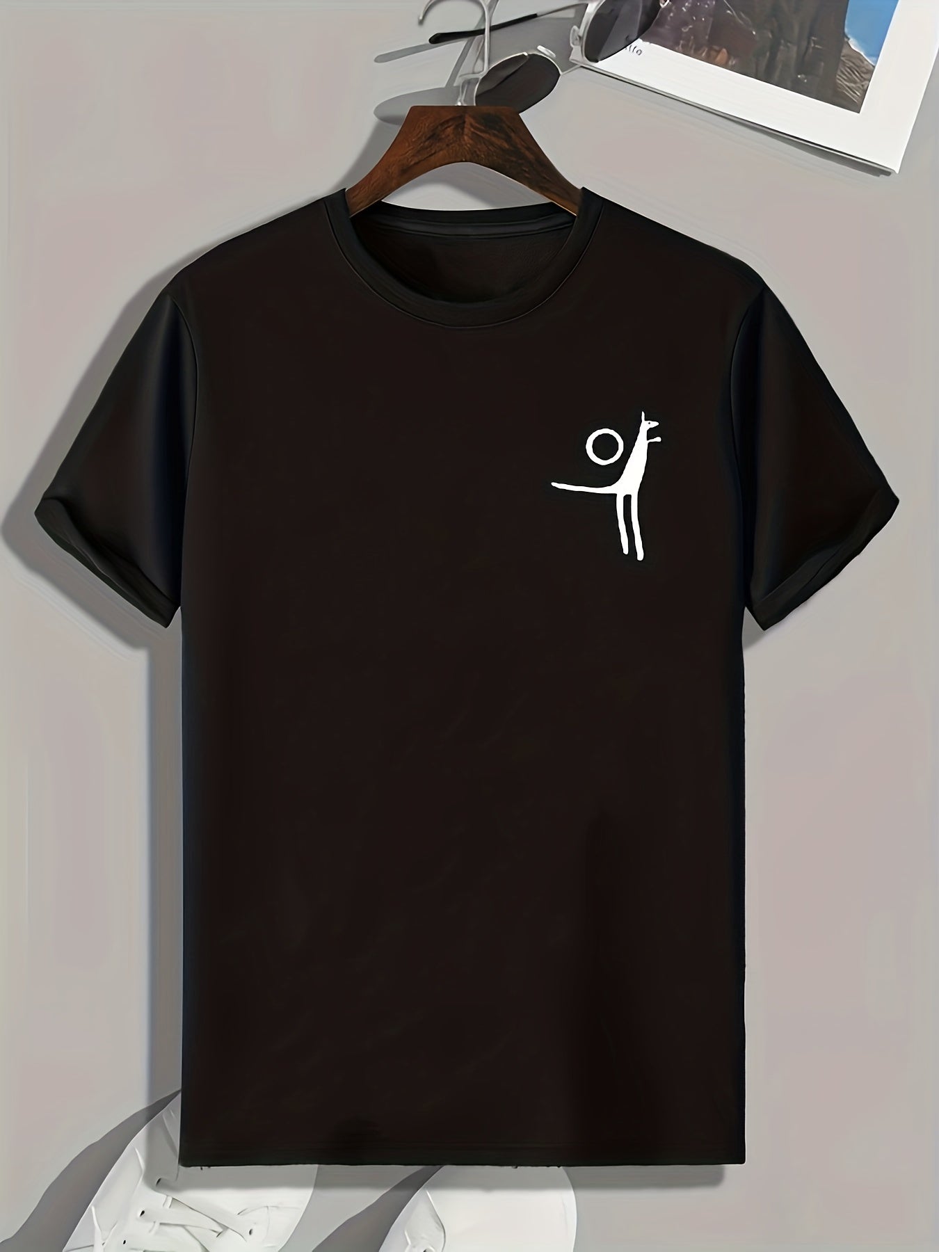 Men's Pattern Print Comfy Sports T-Shirt Graphic Tee