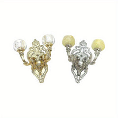 1:12 Dollhouse Wall Light & Golden Alloy Bedroom Ornament Mini House Decor