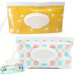 2pcs Portable Baby Wipe Dispenser Reusable Travel Wet Wipe Pouch