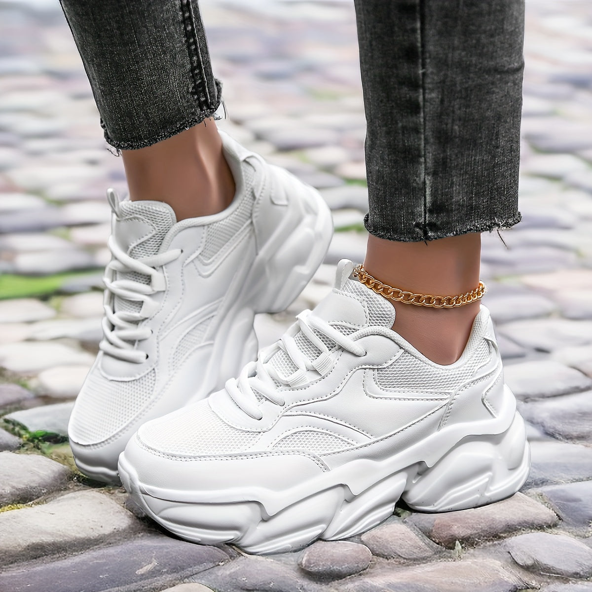 Women's Thick Bottom Breathable Outdoor Sports Shoes