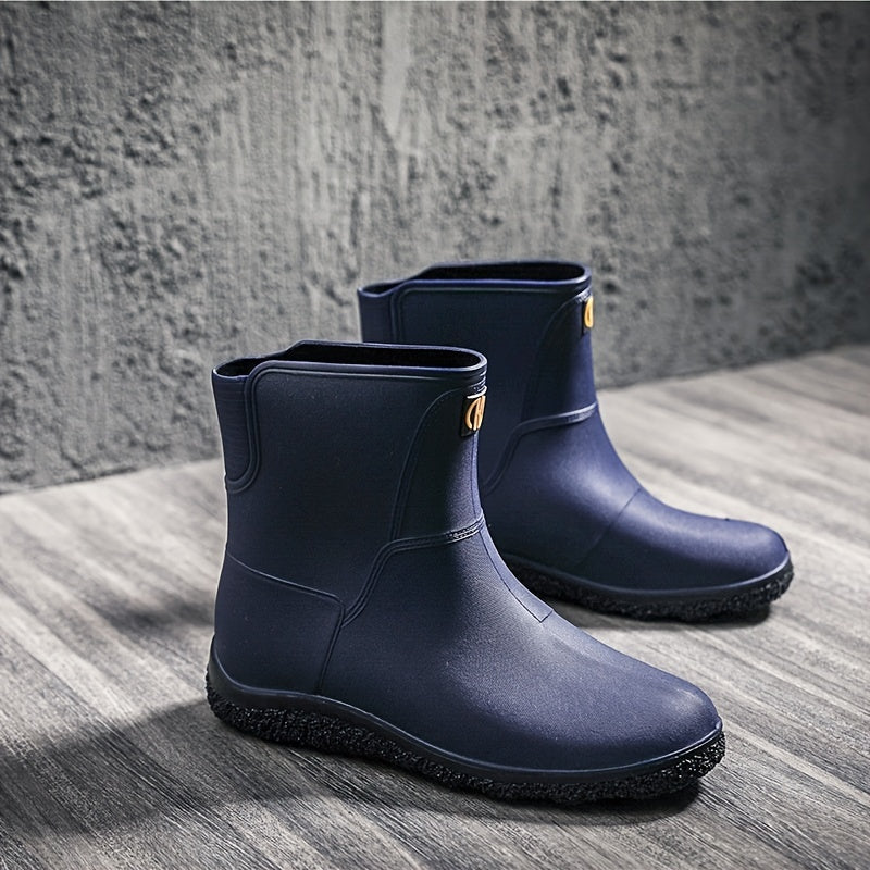 Men's Knee High Rain Boots Waterproof Non slip Outdoor Work Fishing Shoes
