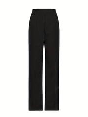 Dandelion Print Elastic Waist Pants for Women