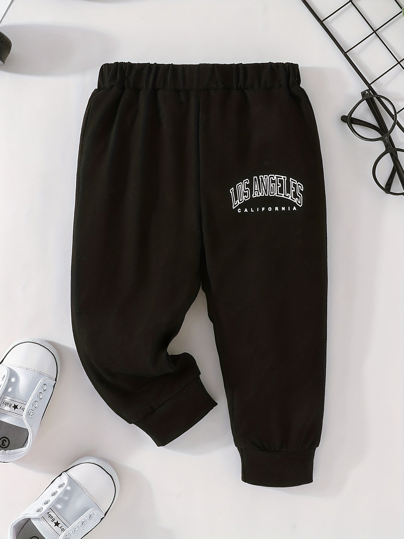 Baby Boy's Letter Print Trousers Comfy Casual Pants