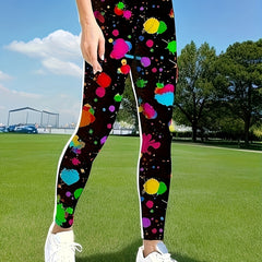 Graffiti Print Leggings Butt Lifting Yoga Pants