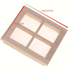 1:12 Dollhouse Wooden 4 Pane Window DIY Accessories
