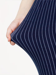 Striped Skinny Stretchy Leggings High Waist Leggings Women's Clothing