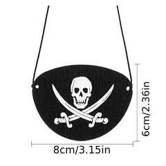 Halloween Pirate Hat Eye Mask Set
