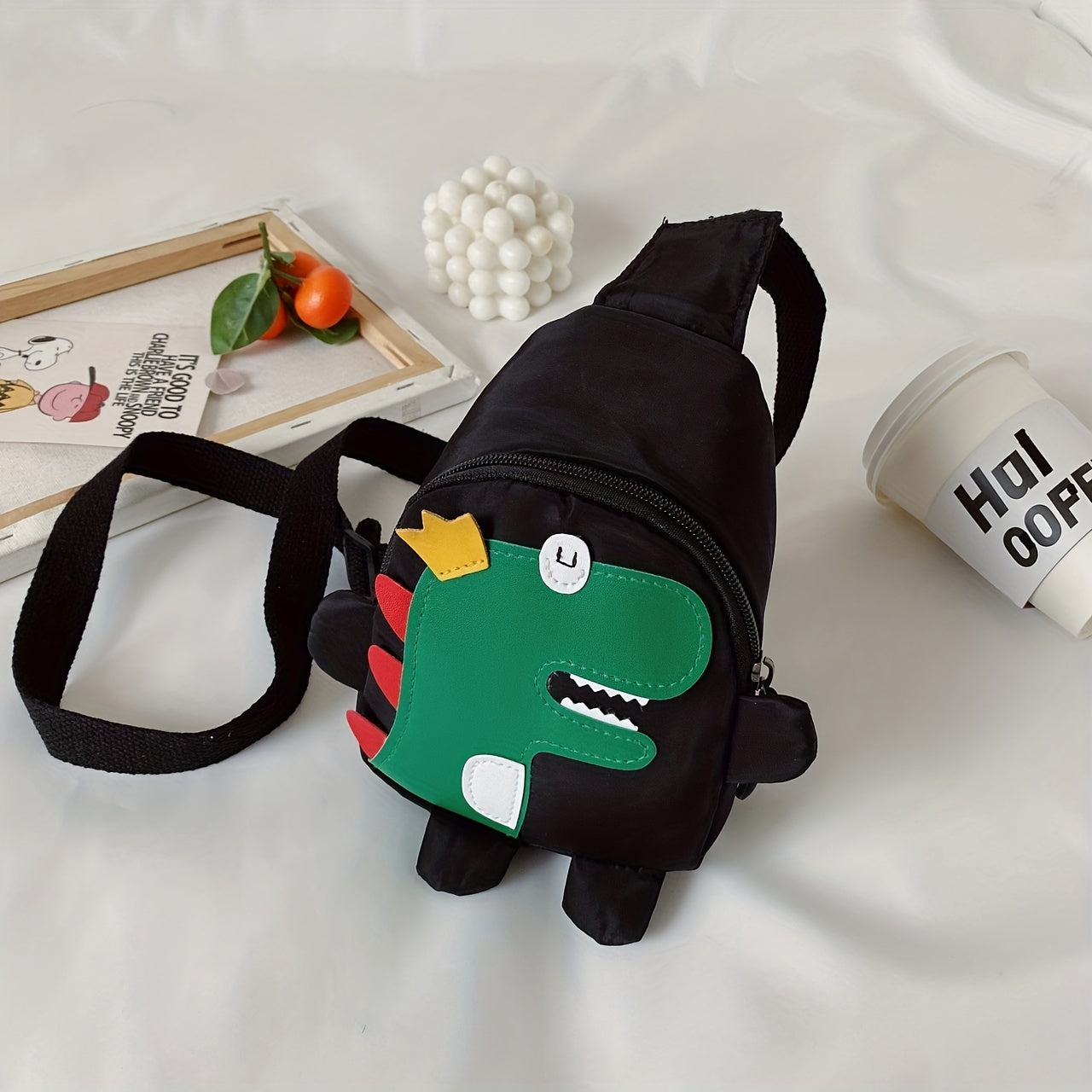 Nylon Dinosaur Print Chest Bag for Kids