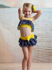 Summer Swimsuit Set Baby Girls 2pcs Camisole Top & Bowknot Shorts