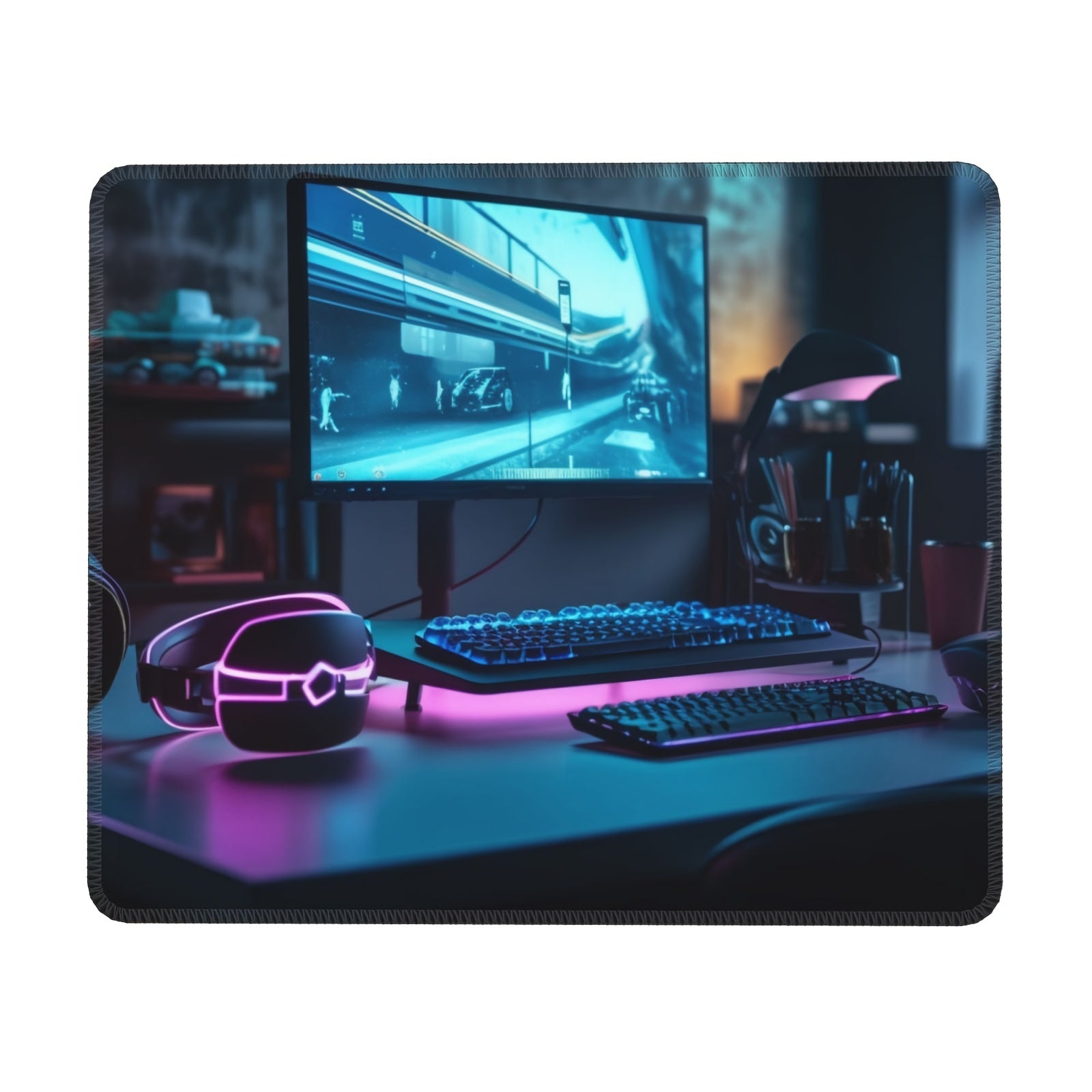 Square Mouse Pad 20x24cm Home Office Rubber Seam Border Slide Mouse Pad