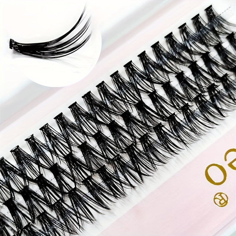 60 Clusters Lashes 40D Curling Volume Wispy Lashes DIY Makeup Extension